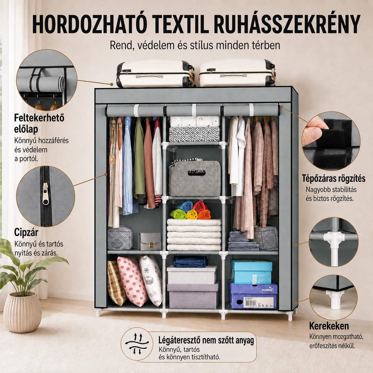 SmartCloset - Teljes értékű gardrób, percek alatt összerakható