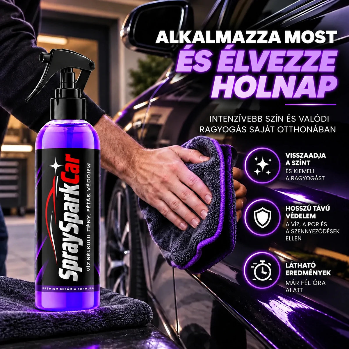 Varázsold újjá autód ragyogását percek alatt! - SpraySparkCar