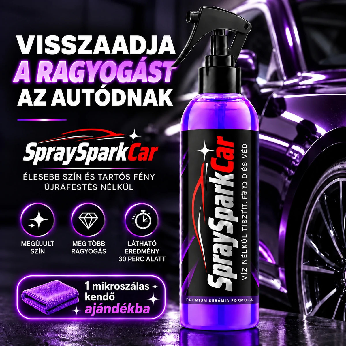 Varázsold újjá autód ragyogását percek alatt! - SpraySparkCar